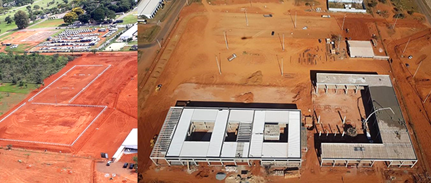 Construção da nova sede do Colégio Militar Tiradentes