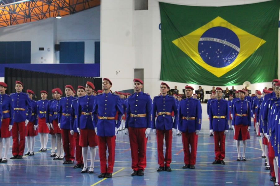 Formatura da primeira turma da 3ª série do Colégio Militar Tiradentes, em 2018.